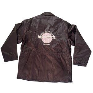 Hard Rock Cafe Beijing Jacket Size XL Black "Save The Planet Love All Serve All"